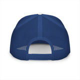 BILLY 5 Panel Flat Bill Trucker Cap (Red Goat - Embroidery) — AVAILABLE IN 13 COLORS