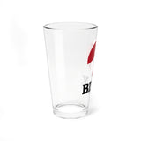 BILLY Mixing Glass, 16oz (Red/Black Vertical Logo)