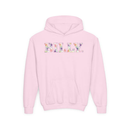 BILLY Core Youth Heavy Blend Hooded Sweatshirt (Floral) - AVAILABLE IN 4 COLORS
