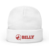 BILLY Knit Beanie  (Red Horizontal Logo - Embroidery) — AVAILABLE IN 6 COLORS
