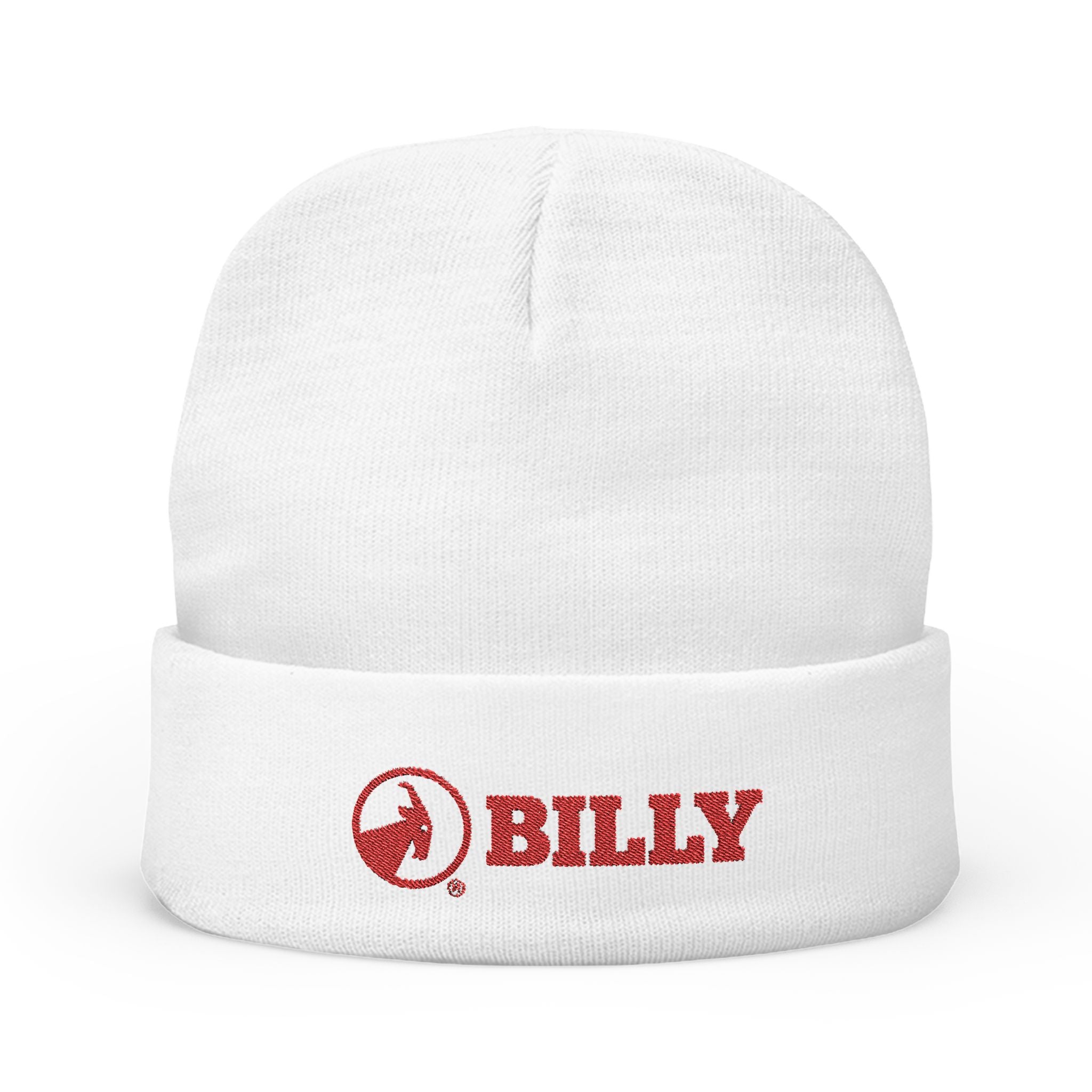 BILLY Knit Beanie  (Red Horizontal Logo - Embroidery) — AVAILABLE IN 6 COLORS