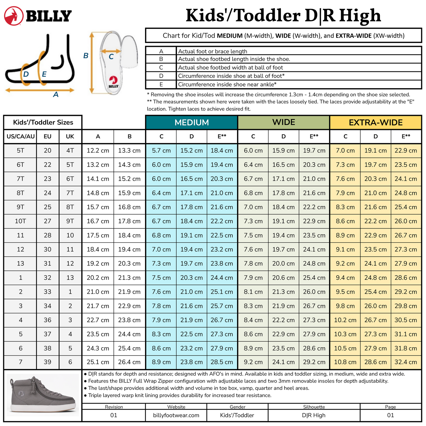 SALE - Red BILLY Classic D|R II High