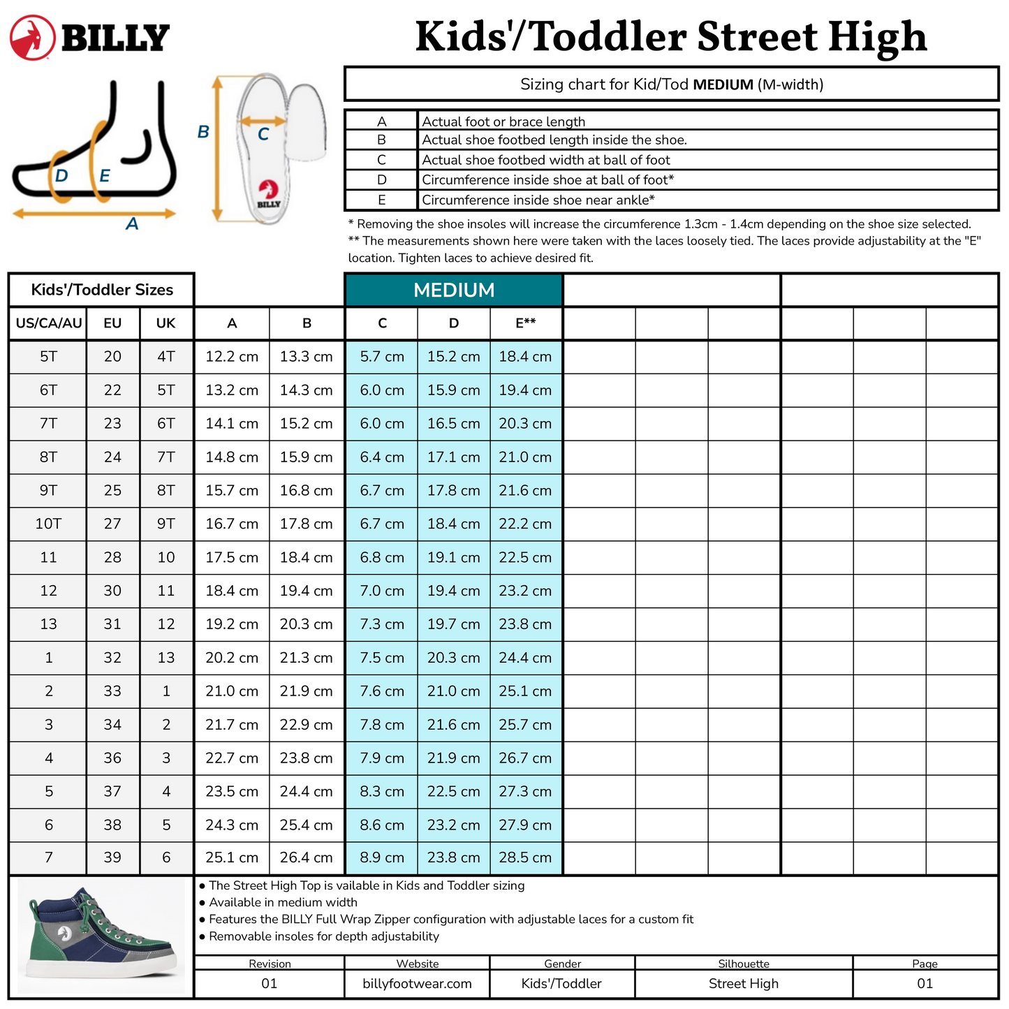 SALE - Blue Colorblock BILLY Street High