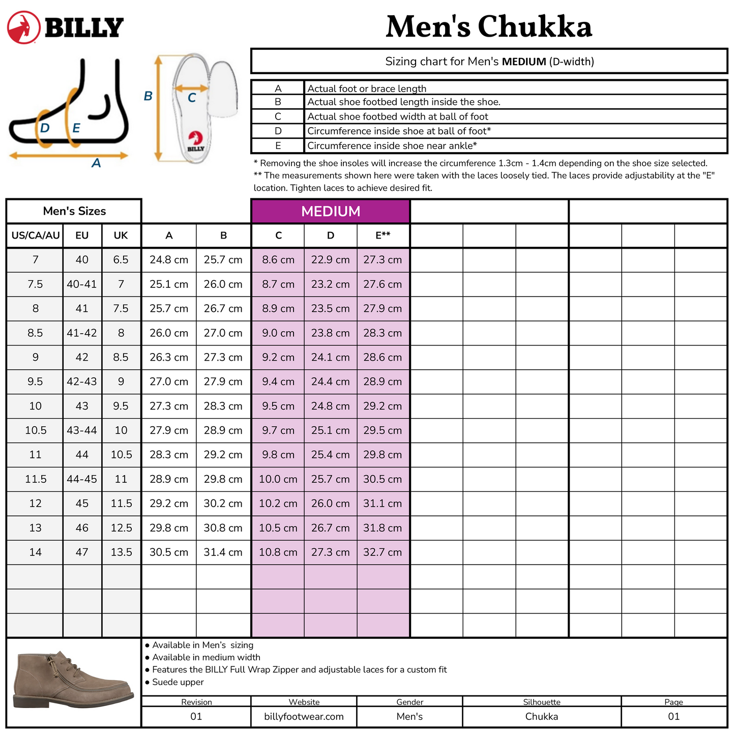 SALE - Men's Tan BILLY Chukkas