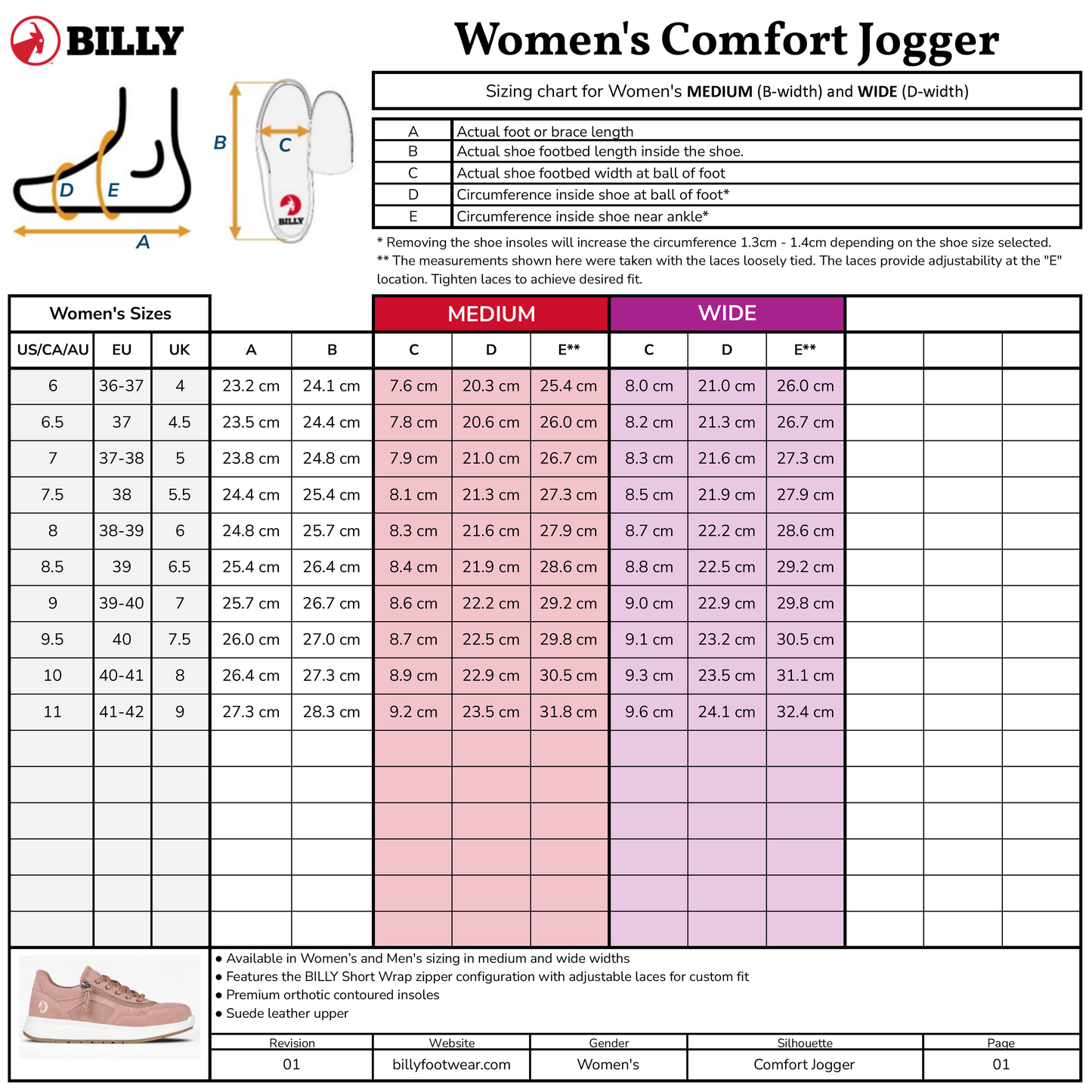 SALE - Women's Tan Suede BILLY Comfort Jogger