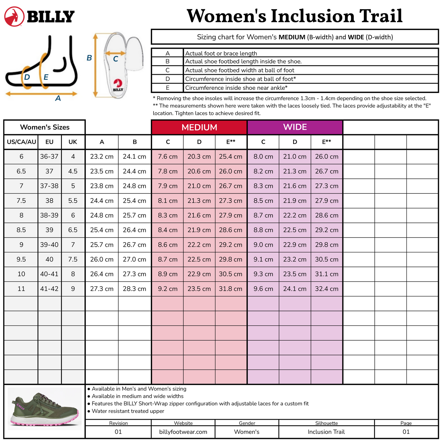 Women's Purple/Mint BILLY Inclusion Trail