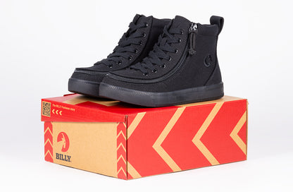Black to the Floor Canvas BILLY Classic Lace High Tops - BILLY Footwear