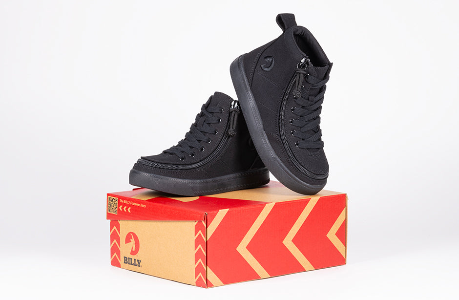 Black to the Floor Canvas BILLY Classic Lace High Tops - BILLY Footwear