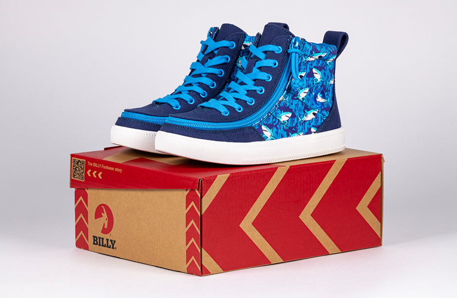 Blue Sharks BILLY Classic Lace High Tops - BILLY Footwear