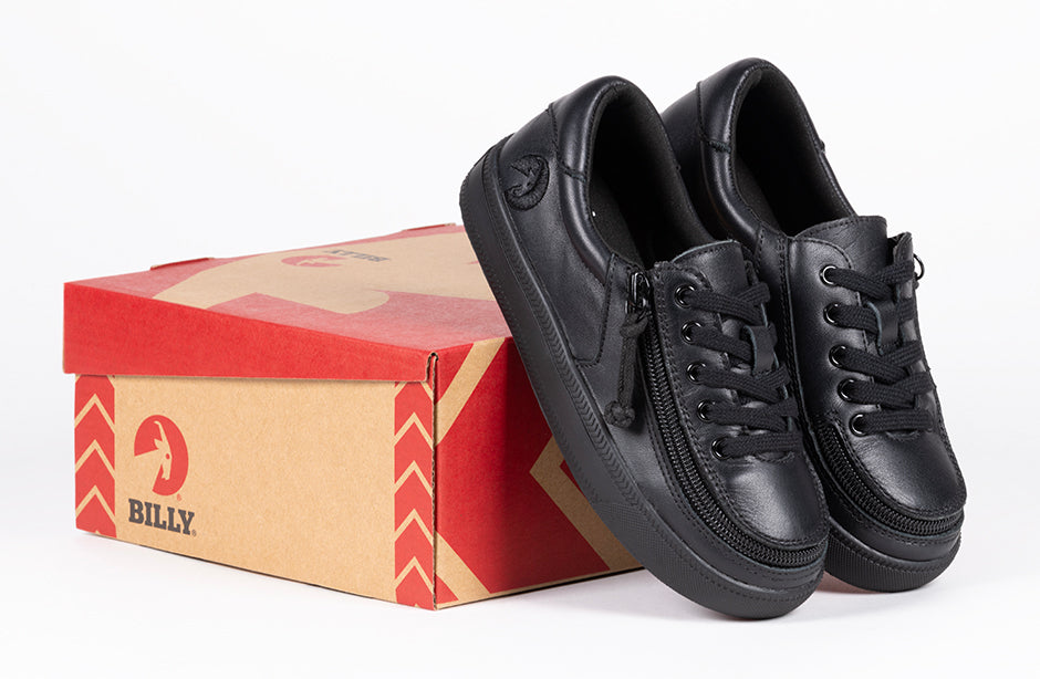 Black to the Floor Leather BILLY Classic Lace Lows