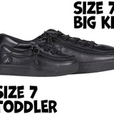FINAL SALE - Black to the Floor Leather BILLY Classic Lace Lows