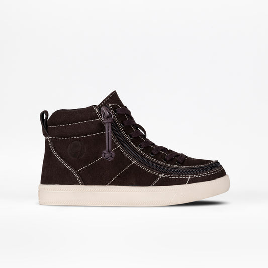 side view of Brown Suede BILLY Ten9 Street High Tops