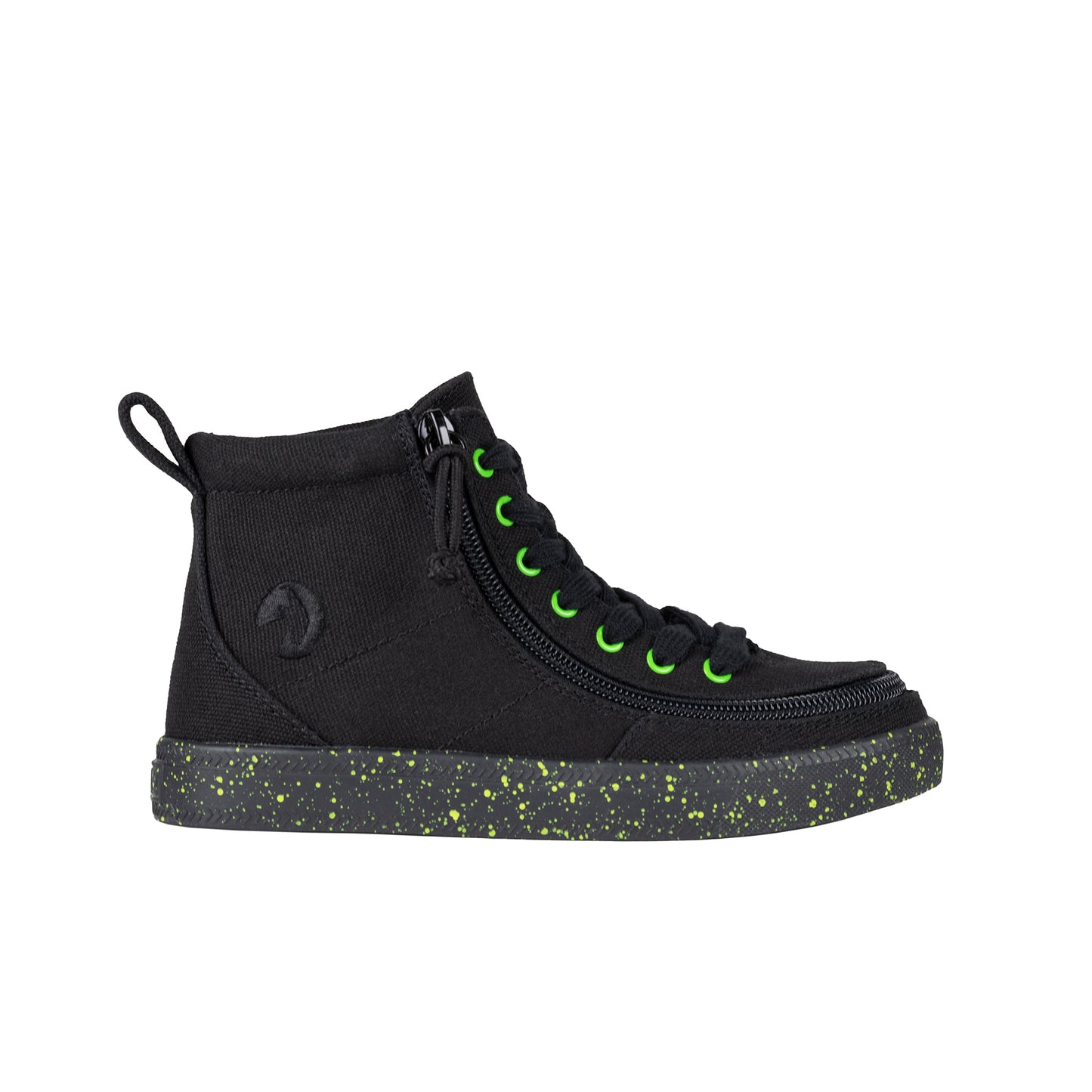 FINAL SALE - Black/Green Speckle BILLY Classic Lace High Tops