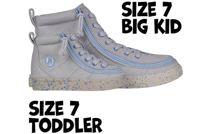 SALE - Grey/Blue Speckle BILLY Classic Lace High Tops