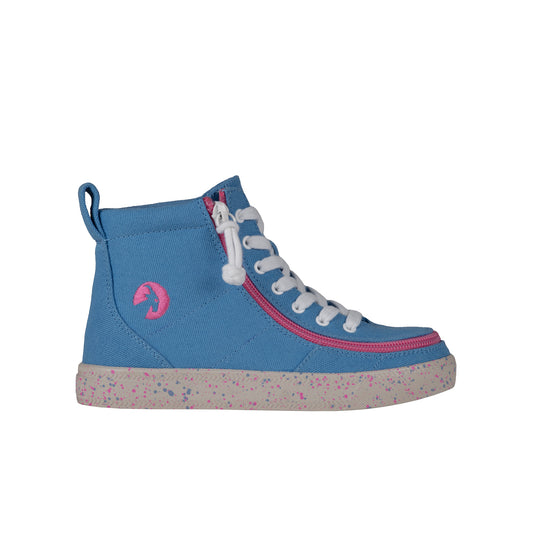 FINAL SALE - Blue/Pink Speckle BILLY Classic Lace High Tops