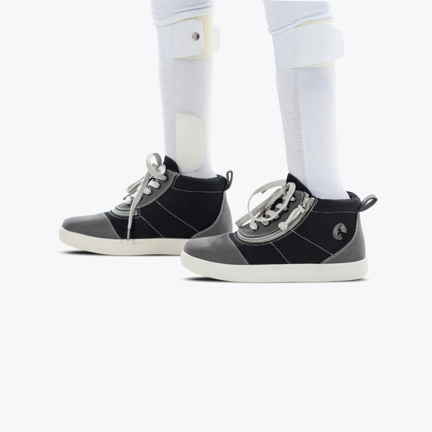FINAL SALE - Grey Colorblock BILLY D|R Short Wrap High Tops