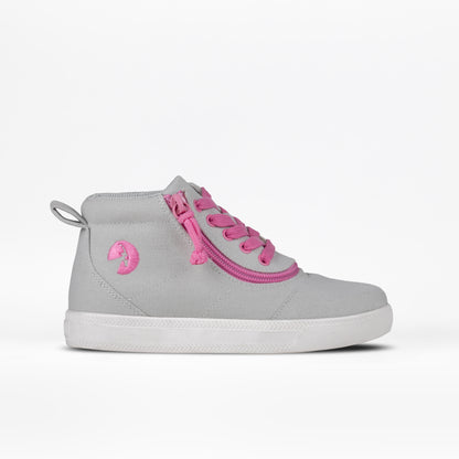 FINAL SALE - Grey/Pink BILLY D|R Short Wrap High Tops