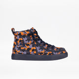 side view of Orange Dino BILLY Classic Lace High Tops