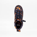 top view of Orange Dino BILLY Classic Lace High Tops