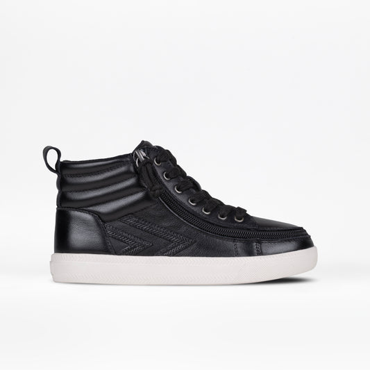side view of Black Leather BILLY Ten9 CS Sneaker High Tops