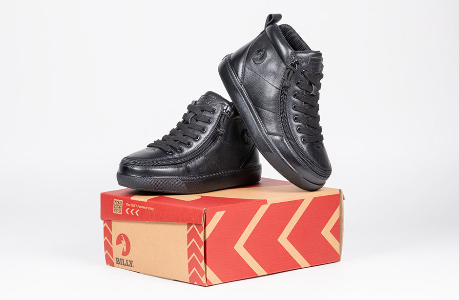 Black to the Floor Leather BILLY Classic D|R II High Tops