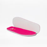 The image shows removable insoles for the SALE - Pink/Blue Light Ups BILLY Classic D|R High by BILLY Footwear, featuring bright pink tops and white bottoms against a white background.