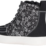 FINAL SALE - Black Paisley BILLY Classic Lace High Tops