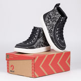FINAL SALE - Black Paisley BILLY Classic Lace High Tops