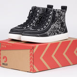 FINAL SALE - Black Paisley BILLY Classic Lace High Tops
