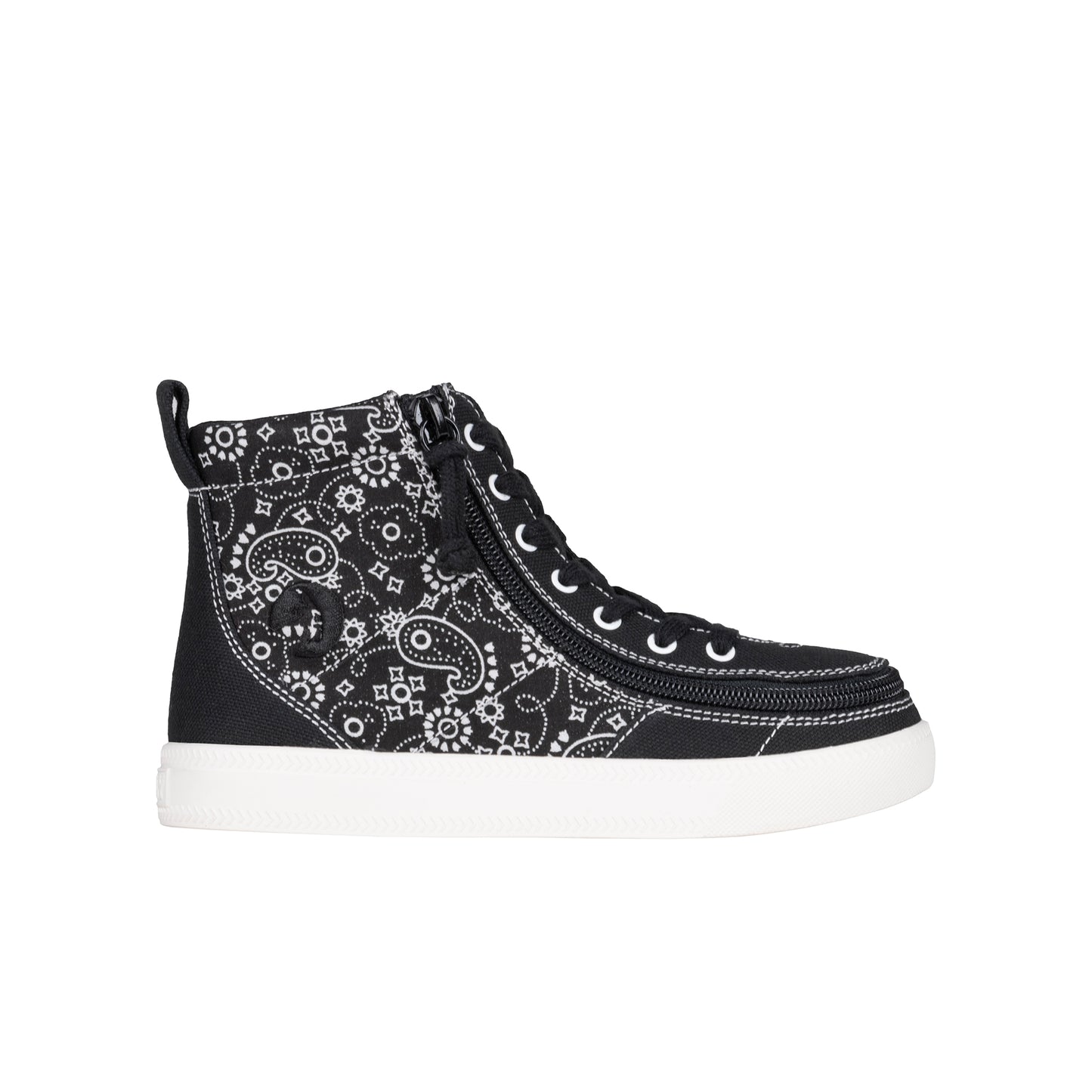 FINAL SALE - Black Paisley BILLY Classic Lace High Tops