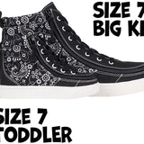 FINAL SALE - Black Paisley BILLY Classic Lace High Tops
