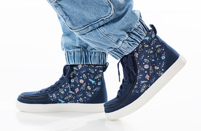 Navy Space BILLY Classic Lace High Tops