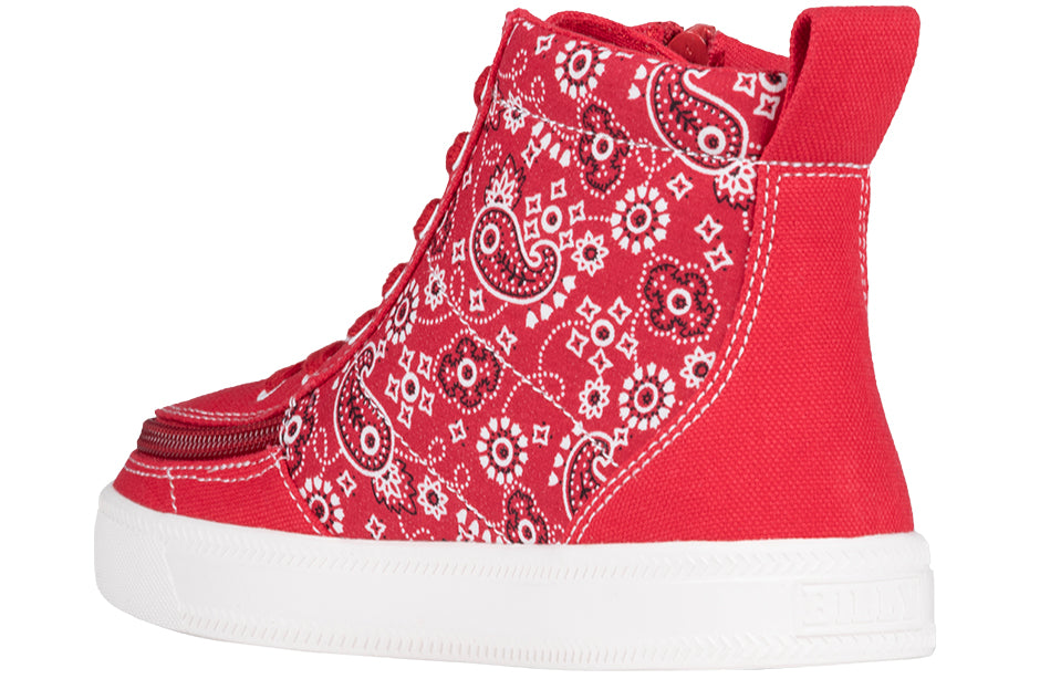 Red Paisley BILLY Classic Lace High Tops