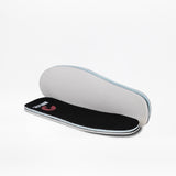 A pair of orthotic insoles from BILLY Footwear, designed for the Black Glitz BILLY CS High, with a black upper surface, logo detail, and white bottom—one flat and one upright—shown on a white background.
