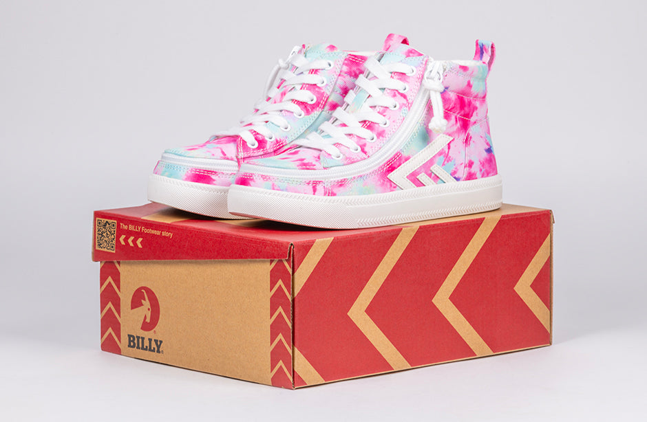 Women’s Pink hotsell Watercolor High Top Canvas Shoes