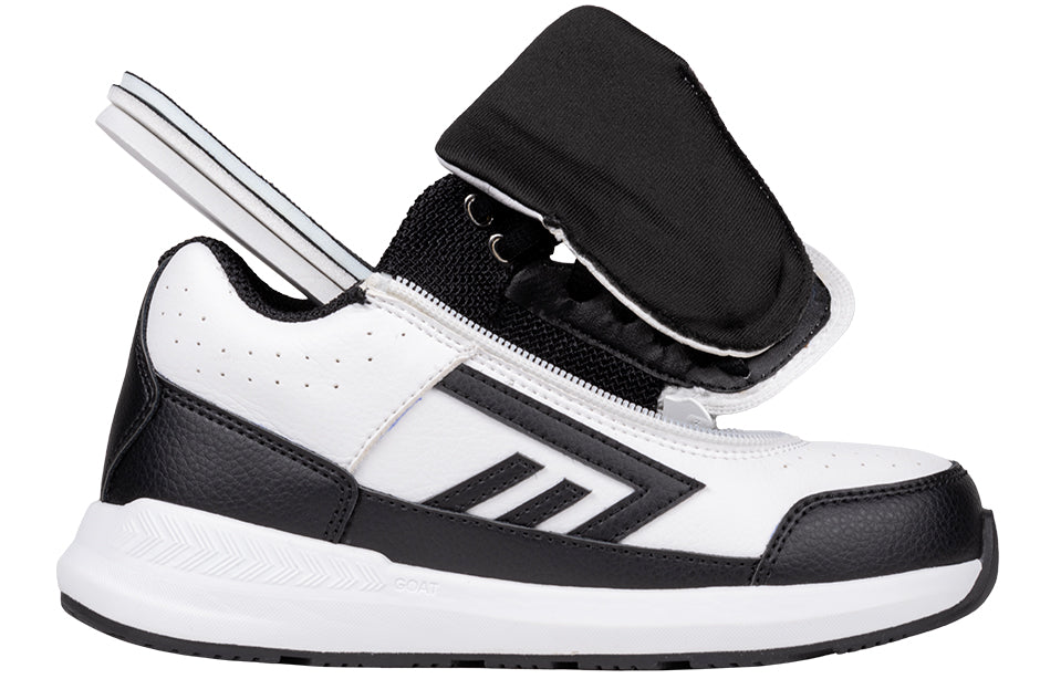 White/Black BILLY Goat Hoop AFO-Friendly Shoes