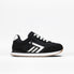 The BILLY Footwear Kids'/Toddler Retro Jogger in black features white laces, white accents, and a white/tan sole, shown on a plain white background.