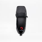 A black Kids'/Toddler BILLY Goat DZ High adaptive shoe by BILLY Footwear with a zippered upper, partially open to reveal the AFO-friendly interior and red BILLY logo on the insole. The background is plain white.