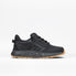 The BILLY Footwear Black/Black/Gum BILLY Sport Inclusion DZ1 sneaker features a gum sole, side zipper, mesh upper, and speckled midsole. Shown from the side against a plain white background.