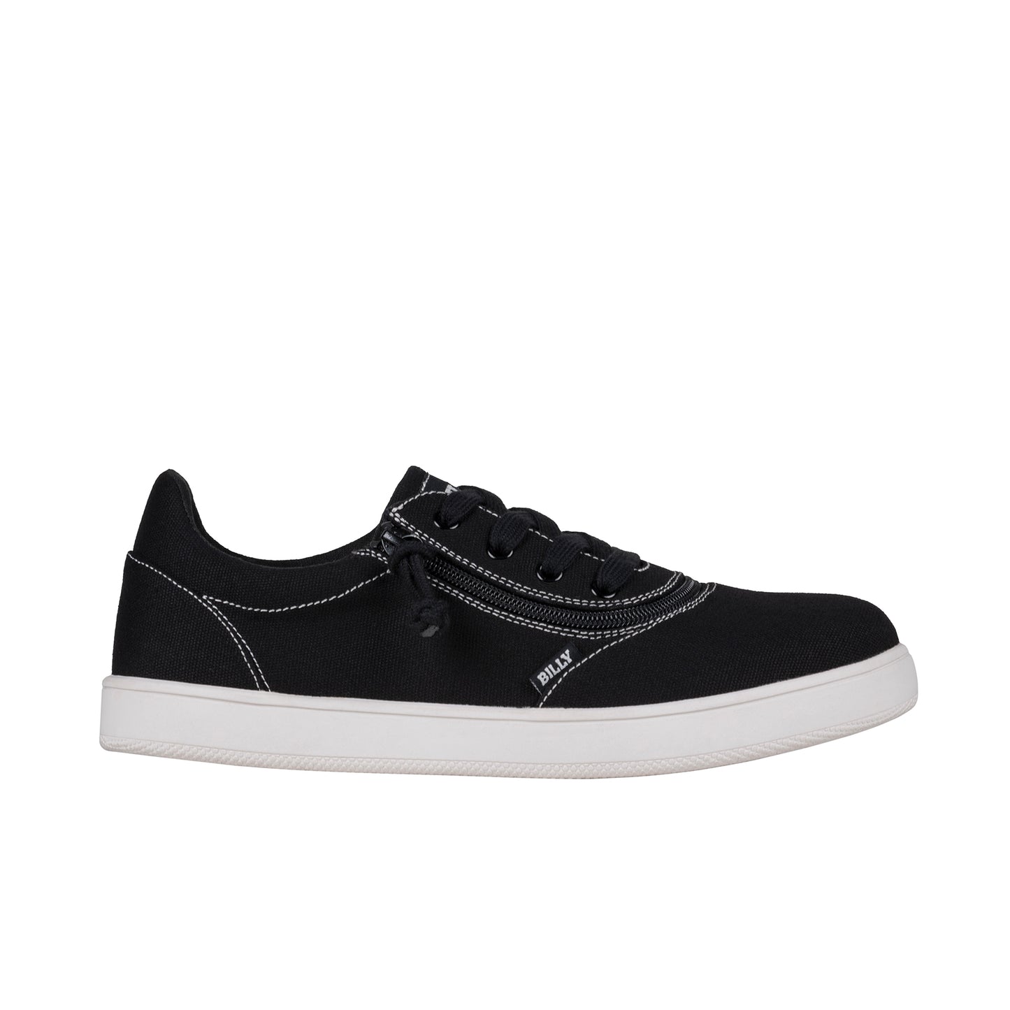 FINAL SALE - Men's Black/White Stitch BILLY Sneaker Low Tops
