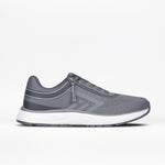 The Men's Charcoal BILLY Sport Inclusion by BILLY Footwear features a mesh upper, white sole, and subtle stripe accents, displayed from the side against a plain white background.