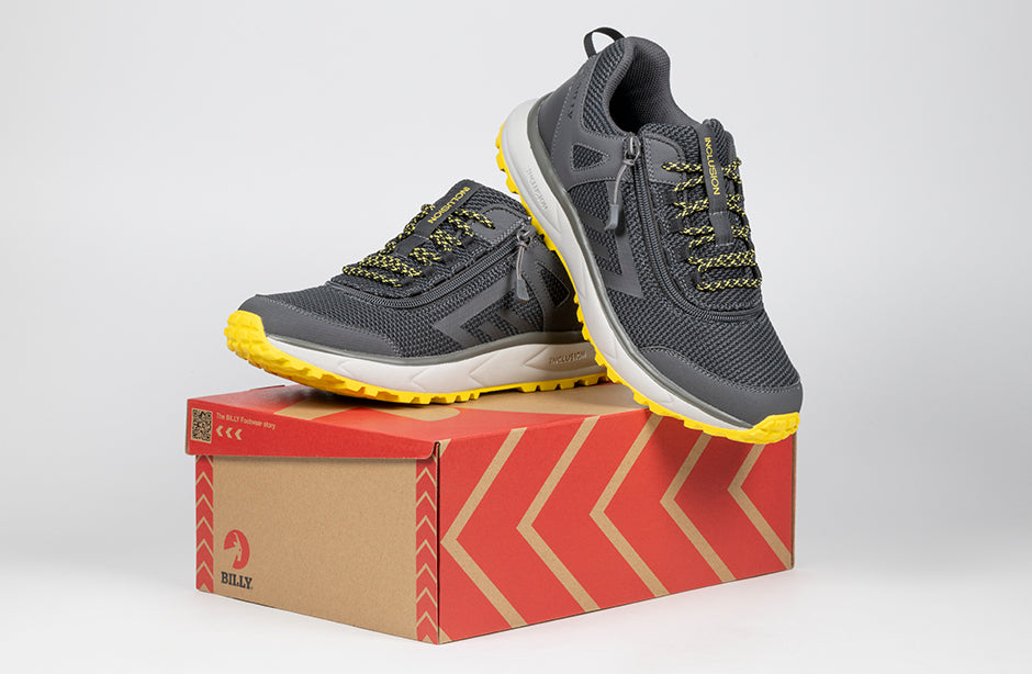 Men's Charcoal/Yellow BILLY Inclusion Trail Sneakers