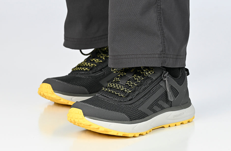 Men's Charcoal/Yellow BILLY Inclusion Trail Sneakers