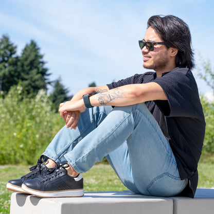 Men's Black Leather BILLY Comfort Luxe