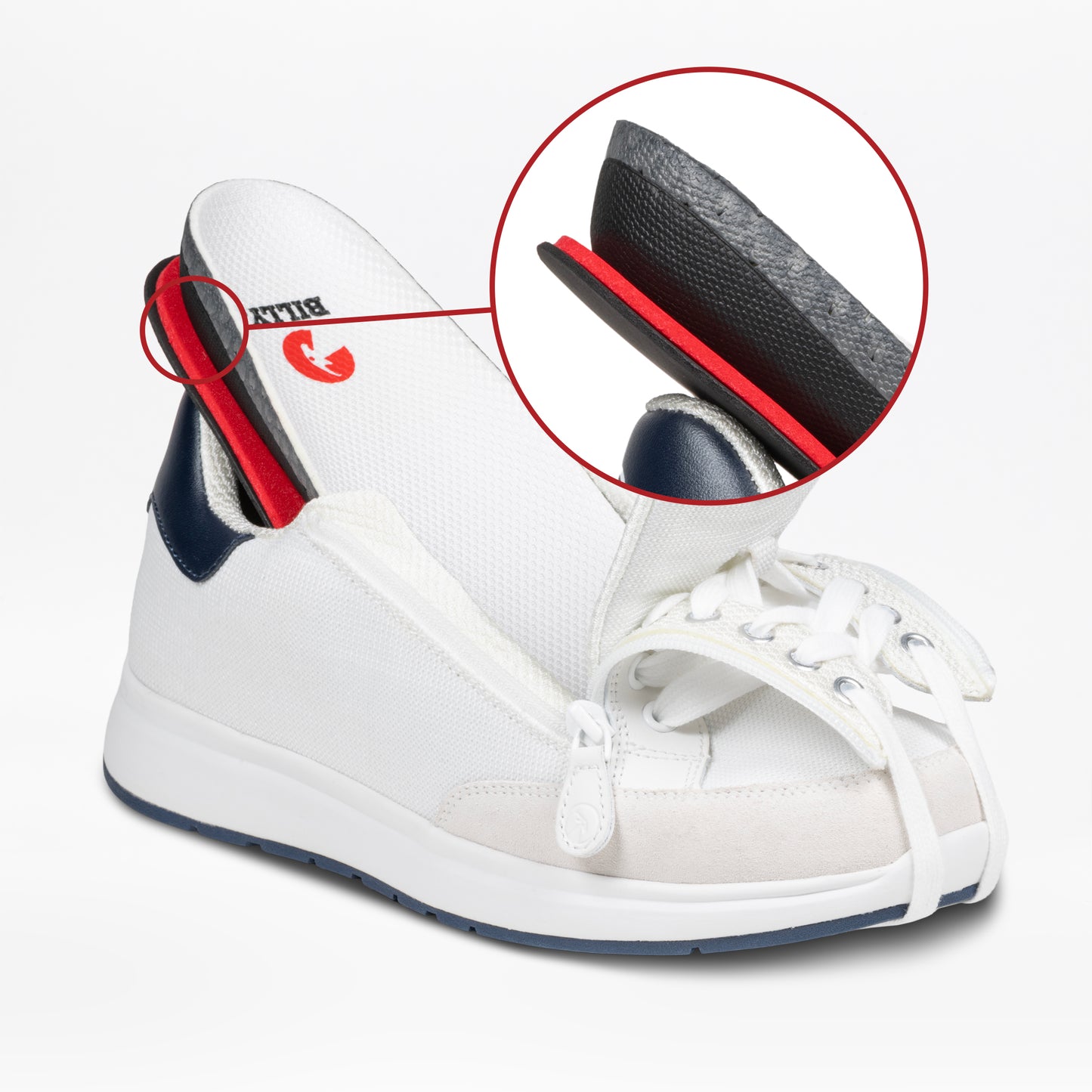 Men's White/Navy BILLY Comfort Court