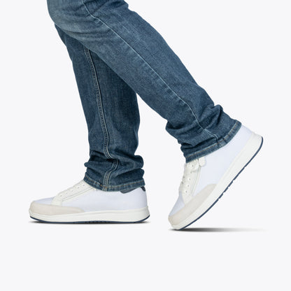 Men's White/Navy BILLY Comfort Court