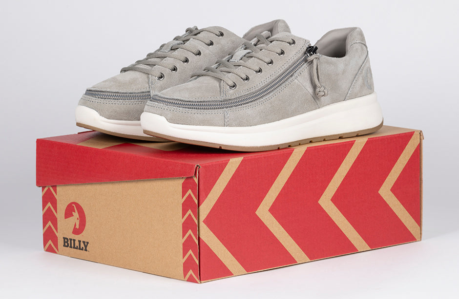 Women's Grey Suede BILLY Comfort Lows