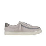 Light grey sneaker with white sole on a white background
