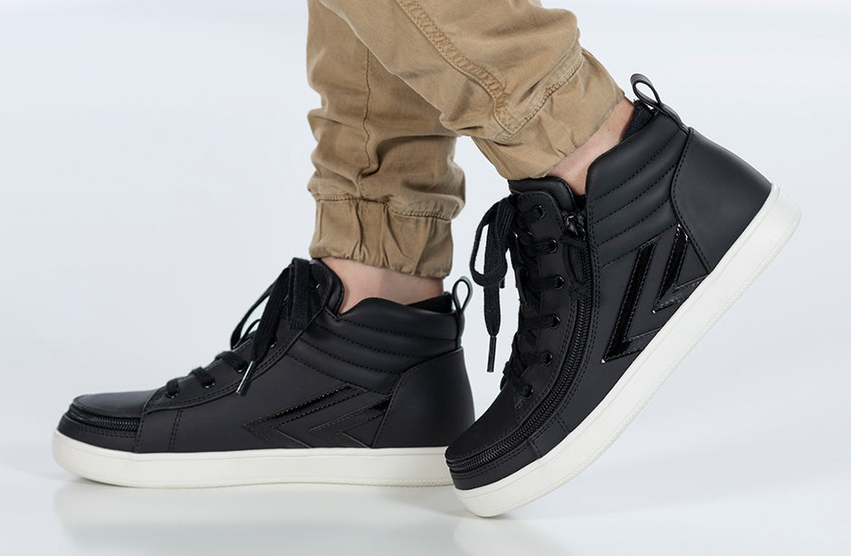 FINAL SALE - Women's Black/Patent BILLY CS Sneaker Mid Tops