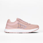 A FINAL SALE - Women's Pink/Exotic BILLY Sport Inclusion shoe by BILLY Footwear is shown in profile, featuring light pink mesh panels, a white sole, and a side zipper against a plain white background.